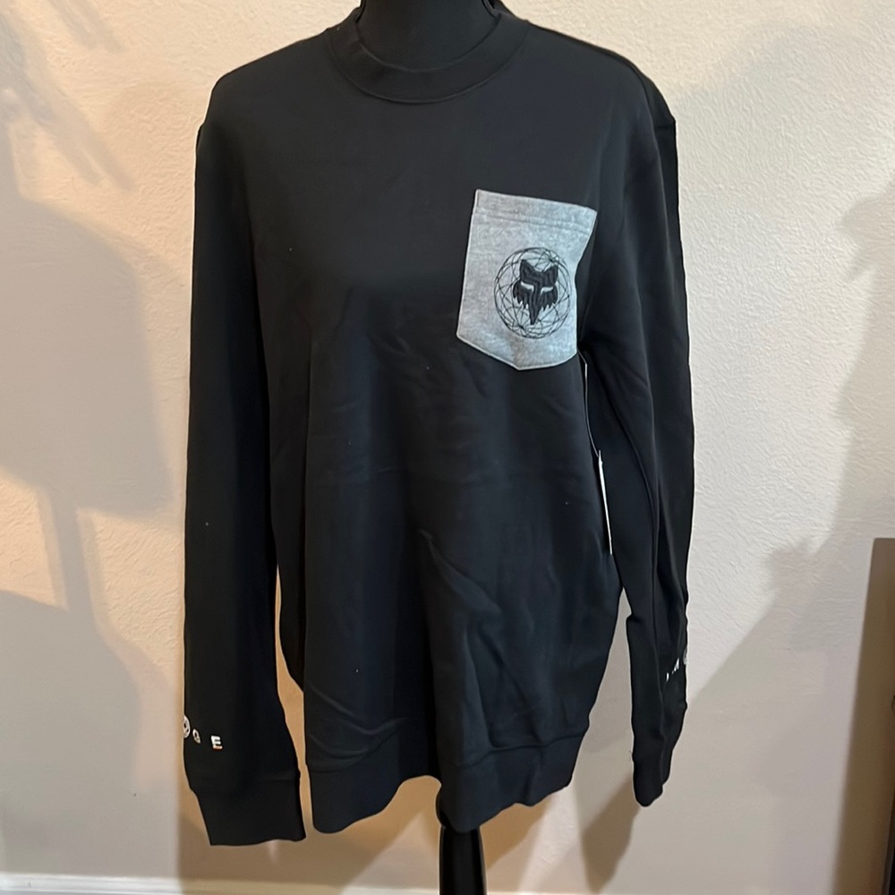 Fox Crew Fleece Sweatshirt Size Large NWT